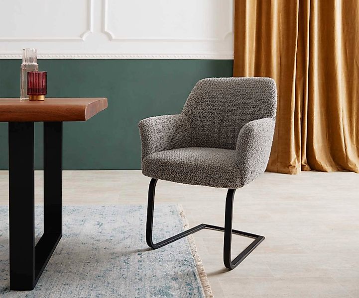 DELIFE Polsterstuhl Xana-Flex, mit Armlehnen Freischwinger günstig online kaufen