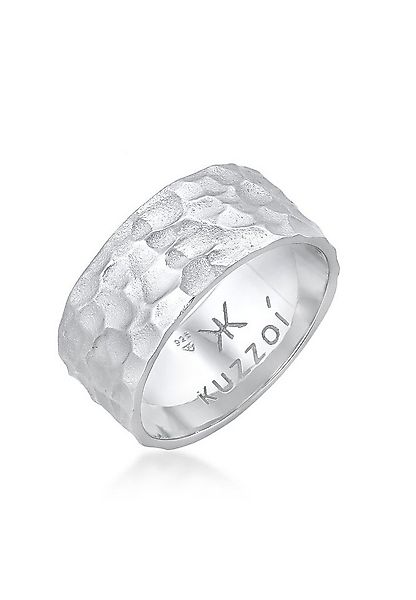 Kuzzoi Silberring Herren Gehämmert Markant Matt 925 Silber günstig online kaufen