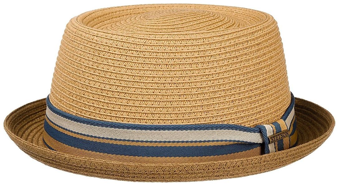 Stetson Strohhut Pork Pie mit bunter günstig online kaufen