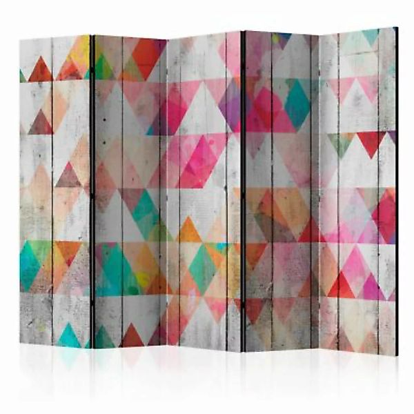 artgeist Paravent Rainbow Triangles II [Room Dividers] mehrfarbig Gr. 225 x günstig online kaufen