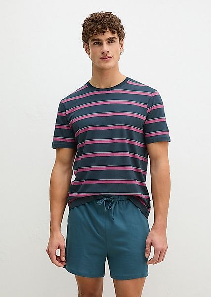 Marc O'Polo Pyjamaoberteil Mix N Match Cotton mit Streifen, Rundhalsausschn günstig online kaufen