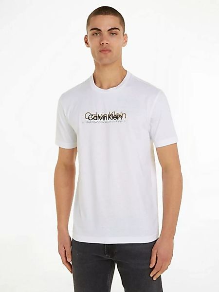 Calvin Klein T-Shirt DOUBLE FLOCK LOGO T-SHIRT mit Markenlabel günstig online kaufen