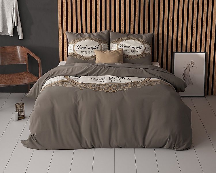 Sitheim-Europe Bettwäsche Königspalast Taupe Bettbezug, Mikrofaser, günstig online kaufen