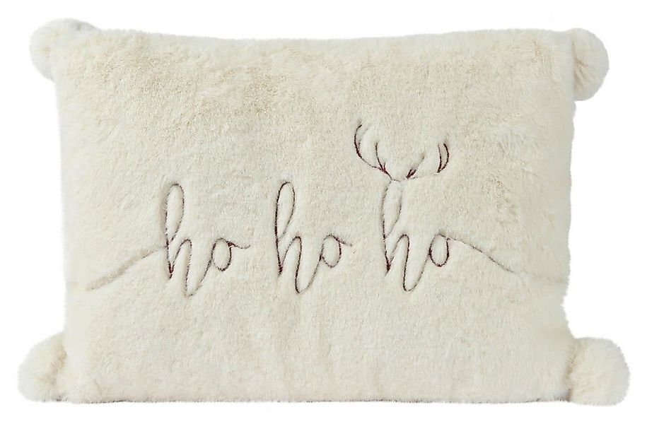 Kaemingk Dekokissen WINTERLAND, Weiß, B 40 cm, L 30 cm, Kissenhülle mit Fül günstig online kaufen