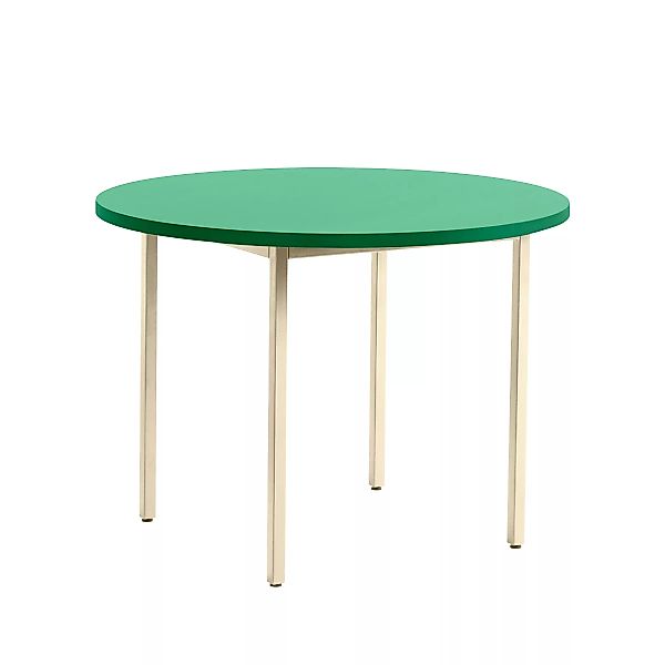HAY - Two-Colour Esstisch Gestell Elfenbein Ø105cm - grün, elfenbein/Tischp günstig online kaufen