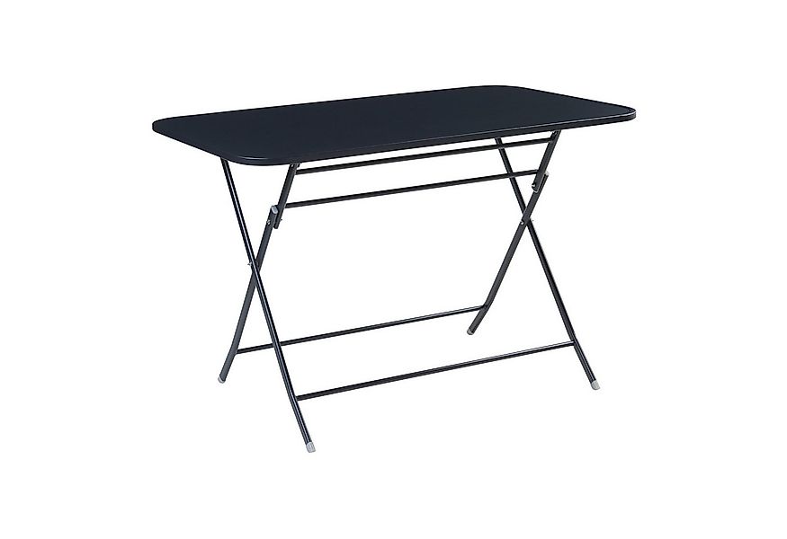 en.casa Klapptisch, Gartentisch »Sande« rechteckig Stahl 71x70x110 cm Schwa günstig online kaufen