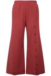 Ulla Popken Schlupfhose Palazzohose Leinenmix Elastikbund günstig online kaufen