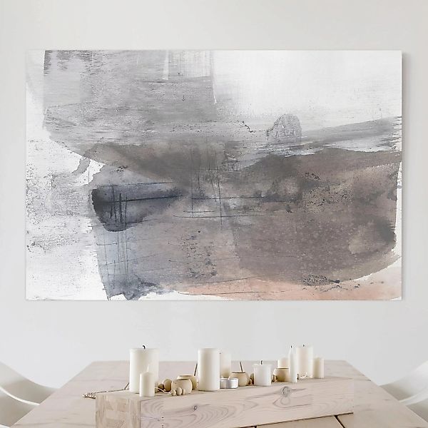 Leinwandbild Abstrakt - Querformat Schattierungen in Sepia II günstig online kaufen