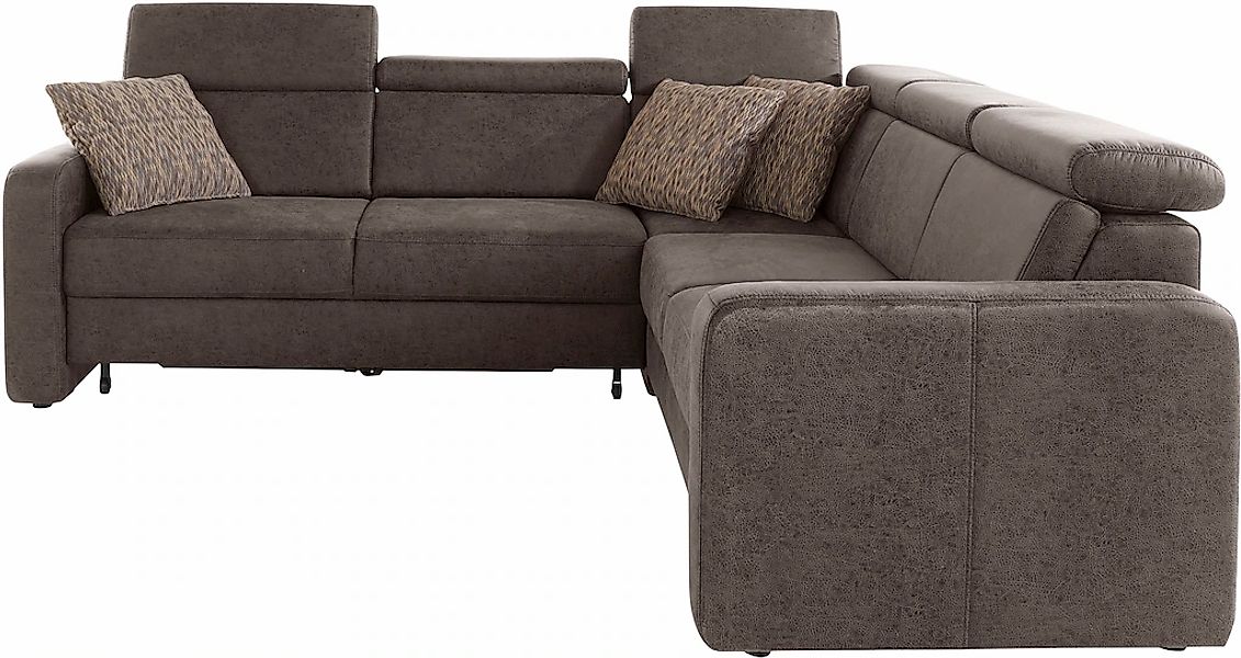 sit&more Ecksofa »Bologna L-Form« Kopfteilverstellung, wahlweise mit Bettfu günstig online kaufen