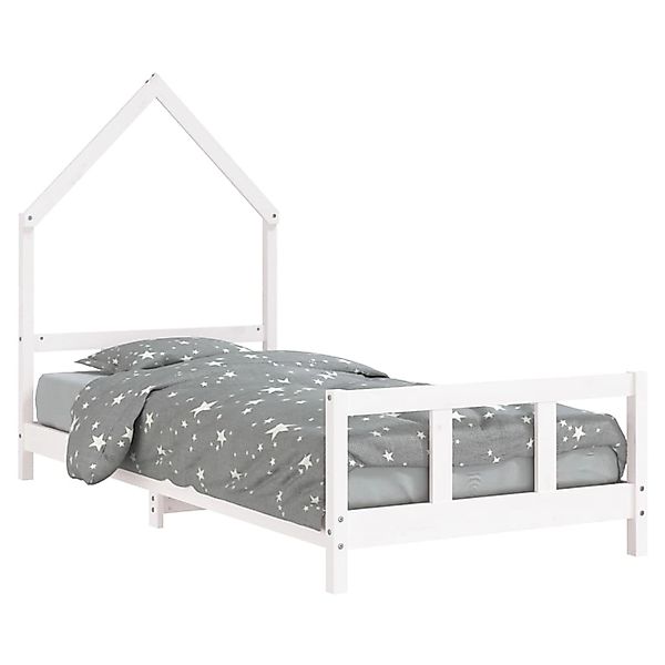 vidaXL Kinderbett Weiß 90x190 cm Massivholz Kiefer 834562 günstig online kaufen