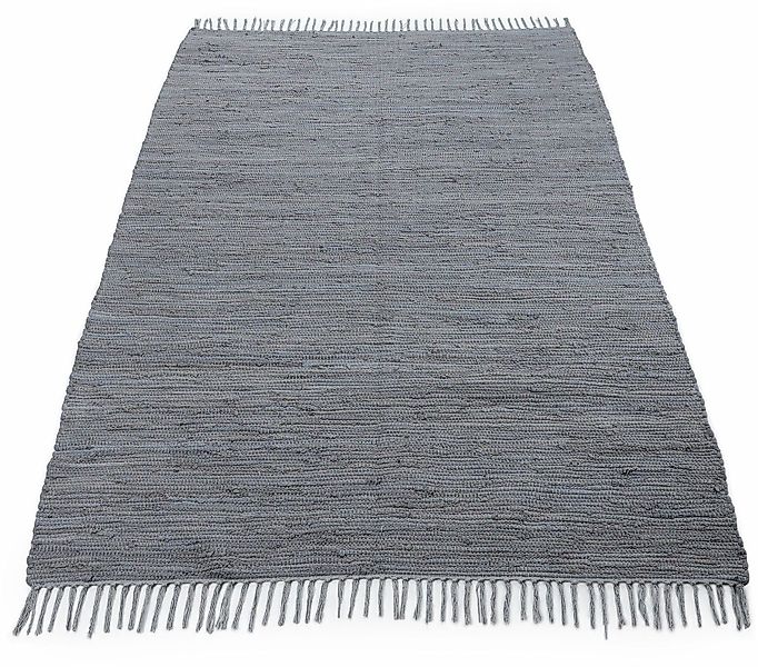 my home Teppich »Handweb Uni, Wendeteppich«, rechteckig, 5 mm Höhe, Flecker günstig online kaufen
