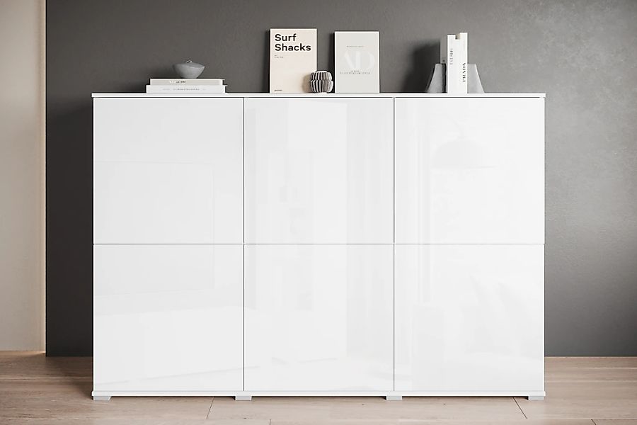 INOSIGN Highboard "Kenia, moderne grifflose Hochkommode mit 6 Türen, Breite günstig online kaufen