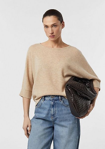 comma 3/4 Arm-Pullover Strickpullover Kaschmirpullover mit Fledermausärmeln günstig online kaufen
