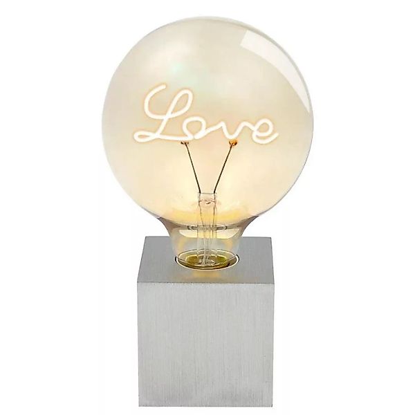 LED Tischleuchte Love in Silber 1,5W 70lm günstig online kaufen
