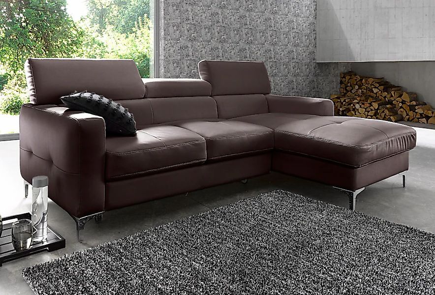 COTTA Ecksofa "Sammy L-Form", mit Kopfteilverstellung, wahlweise mit Bettfu günstig online kaufen