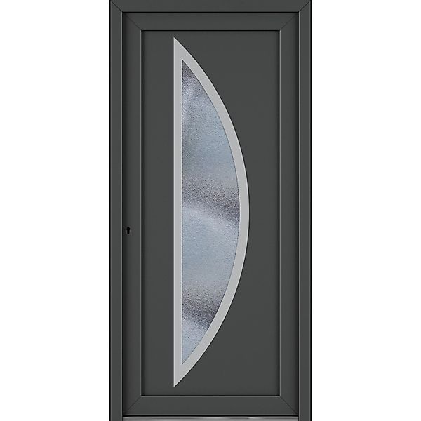 Roro Haustür OKE 1104 Kunststoff Weiß-Anthrazit 100 cm x 210 cm DIN L günstig online kaufen