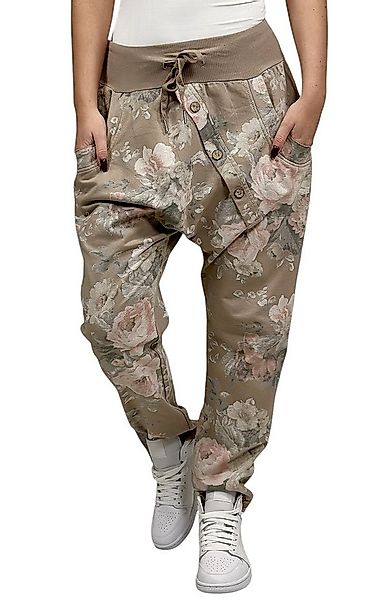 Mississhop Boyfriend-Hose Damen Hose Sweatpants Jogginghose Blumen M.130 günstig online kaufen