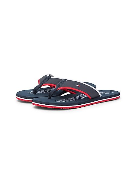 Tommy Hilfiger Zehentrenner "HILFIGER TUMBLE BEACH SANDAL", Sommerschuh, Ba günstig online kaufen