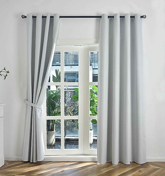 Gardinenbox Vorhang (2 St), Ösen, verdunkelnd, Leinenbindung, 100% Verdunke günstig online kaufen