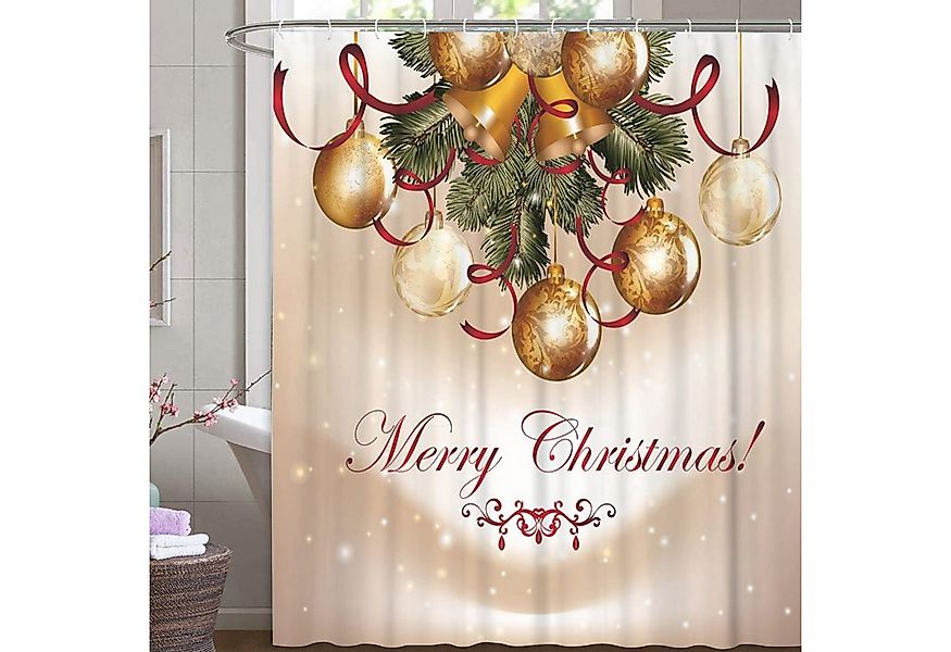 M&W DAS DESIGN Duschvorhang Shower curtains 180x200 Anti schimmel Weihnacht günstig online kaufen