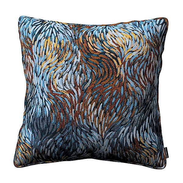 Kissenhülle Gabi mit Paspel, blau- orange, 60 x 60 cm, Intenso Premium (144 günstig online kaufen