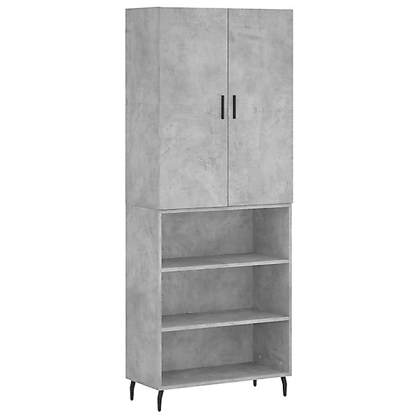 vidaXL Highboard Betongrau 69,5x34x180 cm Holzwerkstoff 3196087 günstig online kaufen
