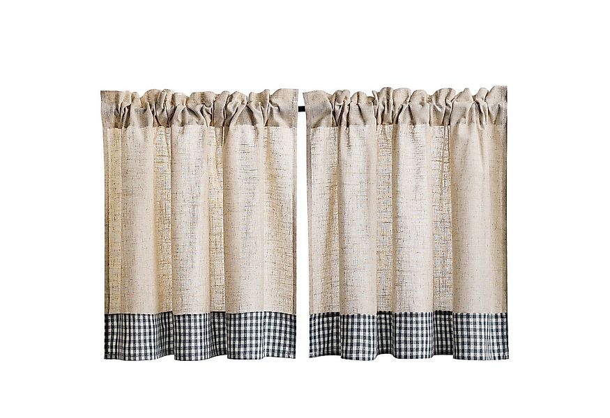 Joyswahl Scheibengardine Slike (2 St), Stangendurchzug, kariert, für Küche günstig online kaufen