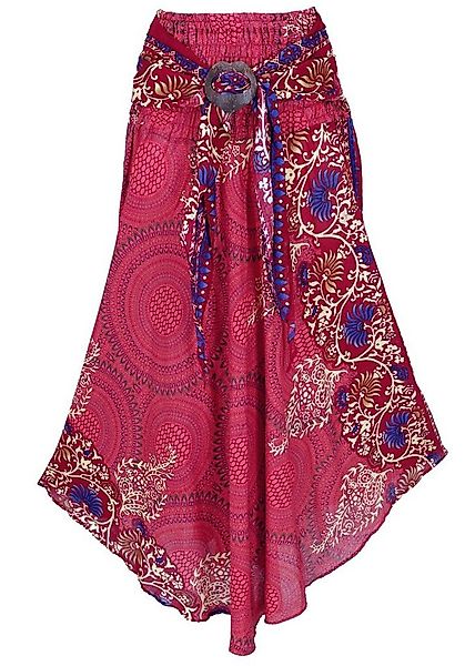 Guru-Shop Minirock Boho Sommerrock, Maxirock Hippie chic - rot alternative günstig online kaufen