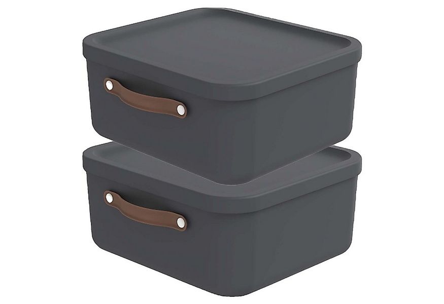 ROTHO Aufbewahrungsbox 2er-Set Kiste mit Deckel Maloja 20l (Aufbewahrungsse günstig online kaufen