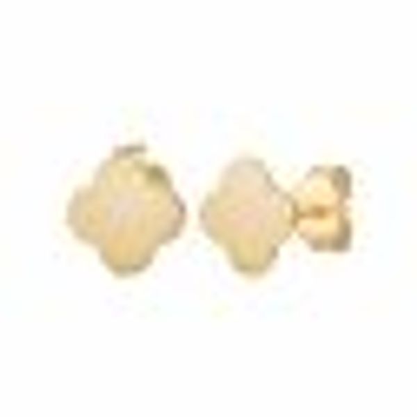 Ohrstecker 925 Sterling Silber gelb vergoldet Clover Kleeblatt günstig online kaufen