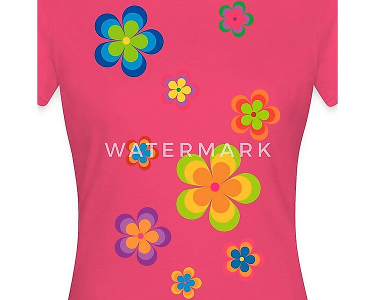 Spreadshirt T-Shirt Hippie Flower Power Blumen Frauen T-Shirt (1-tlg) günstig online kaufen