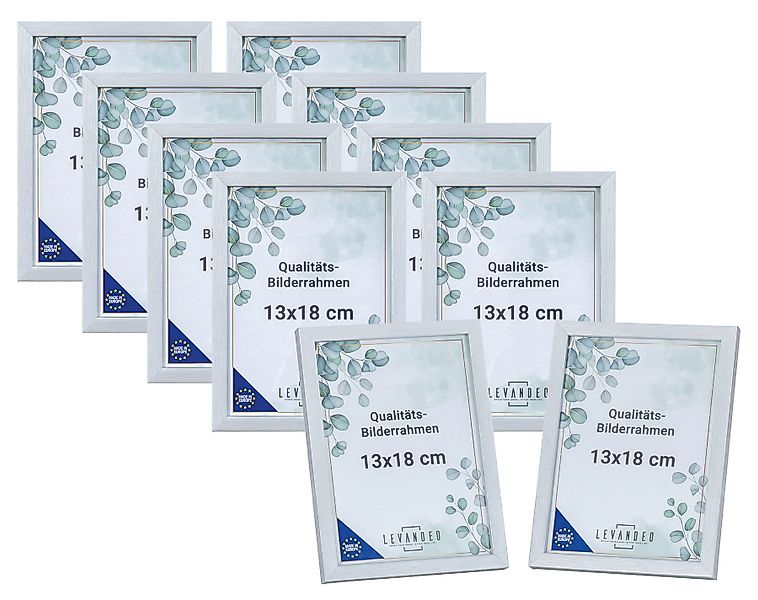 Levandeo® Bilderrahmen, 10er Set Bilderrahmen Echtholz günstig online kaufen