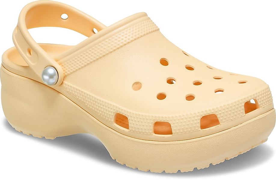 Crocs Clog "Classic Platform Pearl Clog", Plateaschuh, Sandale mit Zierperl günstig online kaufen