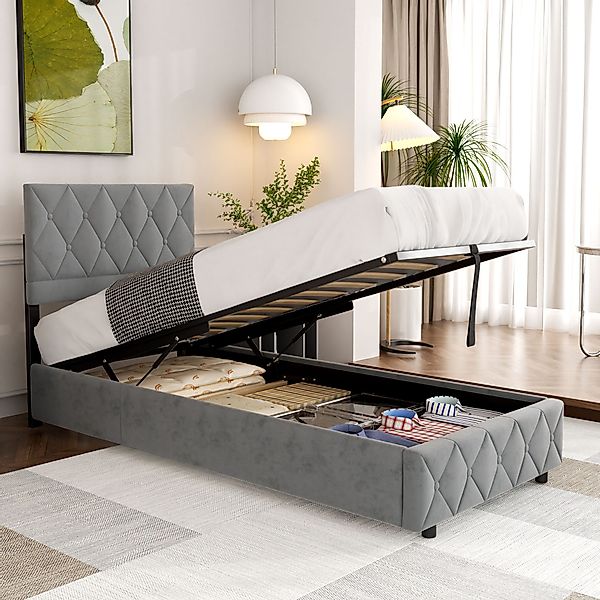 STILVORA Polsterbett mit bettkasten,Stauraumbett Boxspringbett 90x200 günstig online kaufen