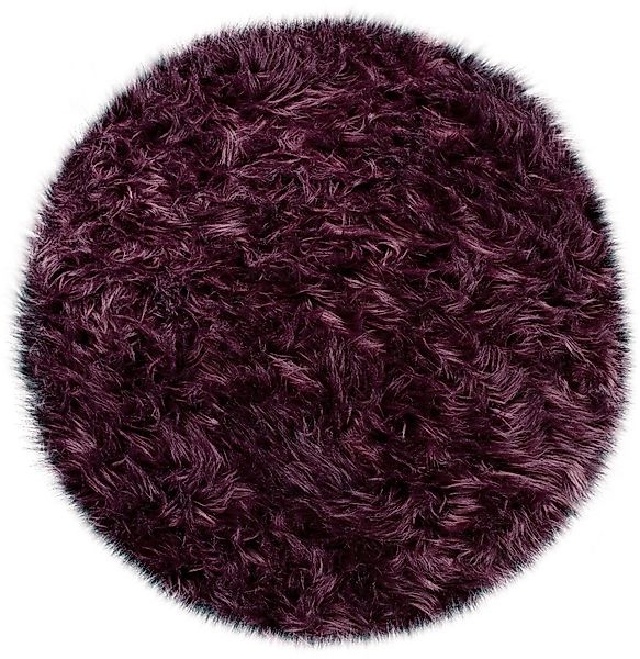 Paco Home Fellteppich "Playa 960" rund 64 mm Höhe Kunstfell, Flokati-Optik, günstig online kaufen