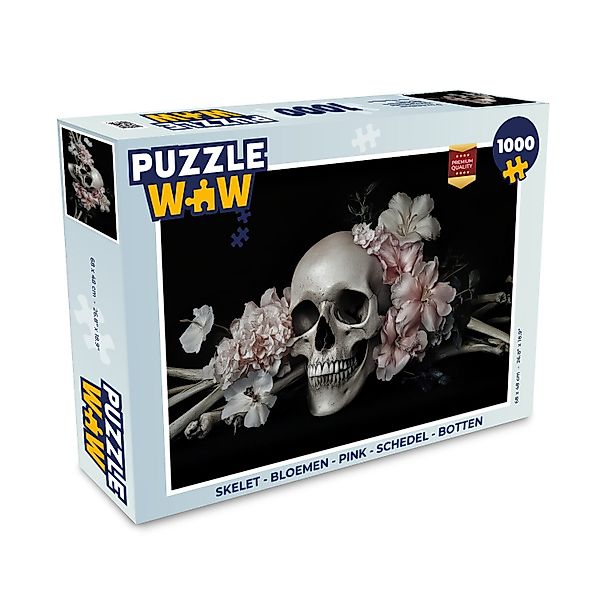 MuchoWow Puzzle Skelett - Blumen - günstig online kaufen