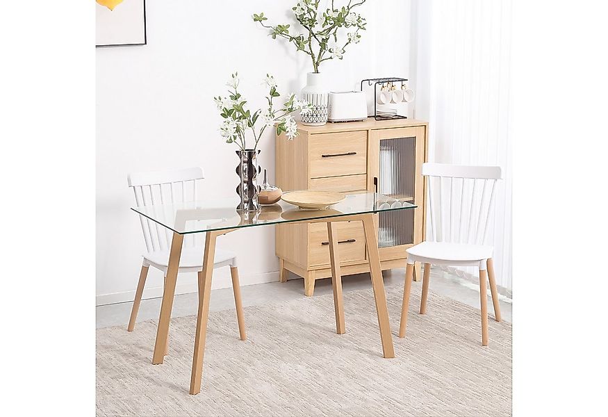 HOMCOM Esstisch für 4 Personen (Esszimmertisch, 1-St., Küchentisch), für Es günstig online kaufen