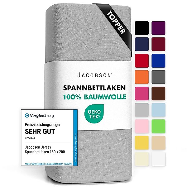Jacobson Spannbettlaken TOPPER aus 100% Baumwolle, günstig online kaufen