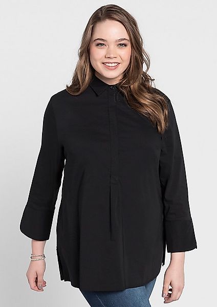 Sheego Klassische Bluse Tunika 3/4-Arm günstig online kaufen
