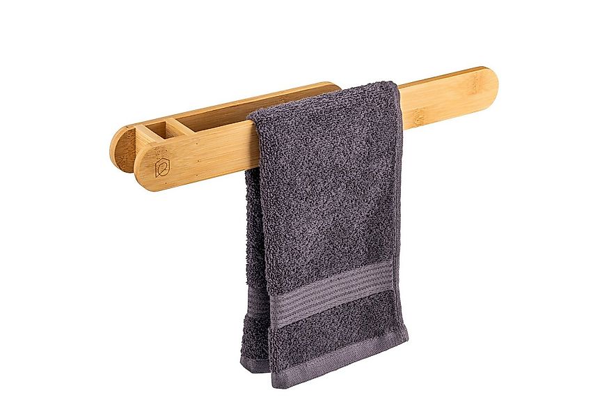 eluno Handtuchstange selbstklebend, Handtuchhalter aus Bambus günstig online kaufen