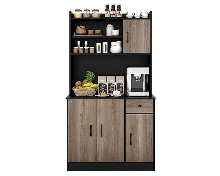 COSTWAY Küchenbuffet mit Arbeitsplatte, Vorratschrank, Küchenschrank, 180cm günstig online kaufen