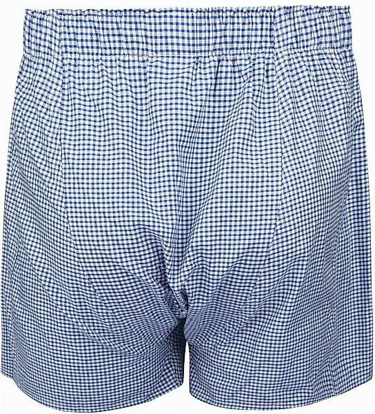 Steppin' Out Boxershort Dobby Kariert Blau - Größe XXL günstig online kaufen