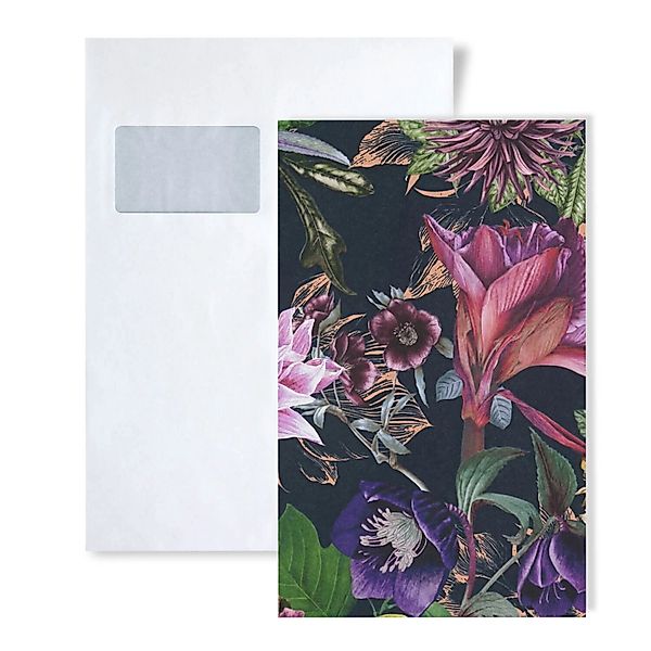 PROFHOME 1 MUSTERSTÜCK S-381756-GU DIN A4 MUSTER der Floralen Tapete günstig online kaufen