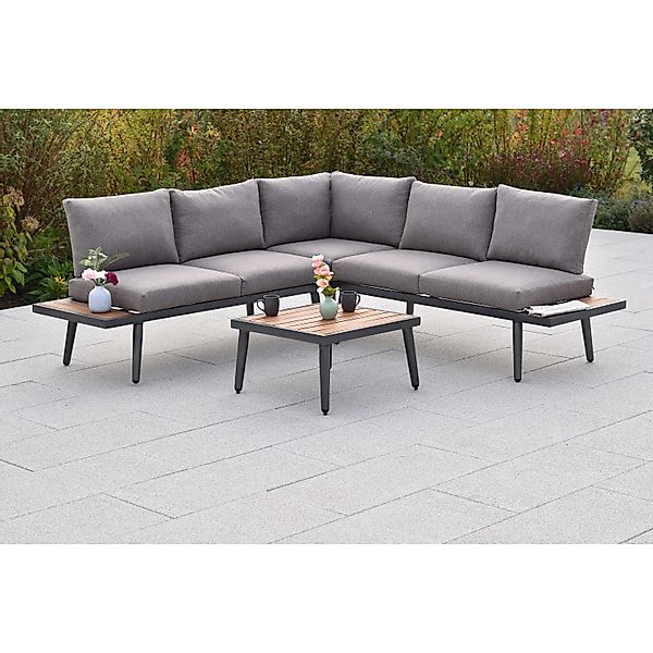 Merxx Korfu Eck-Set Eckbank mit seitlicher Ablage Gartentisch günstig online kaufen