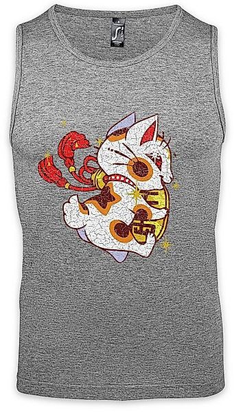 Urban Backwoods Tanktop Maneki Neko Ärmelloses T-Shirt Cat Katze Winkekatze günstig online kaufen