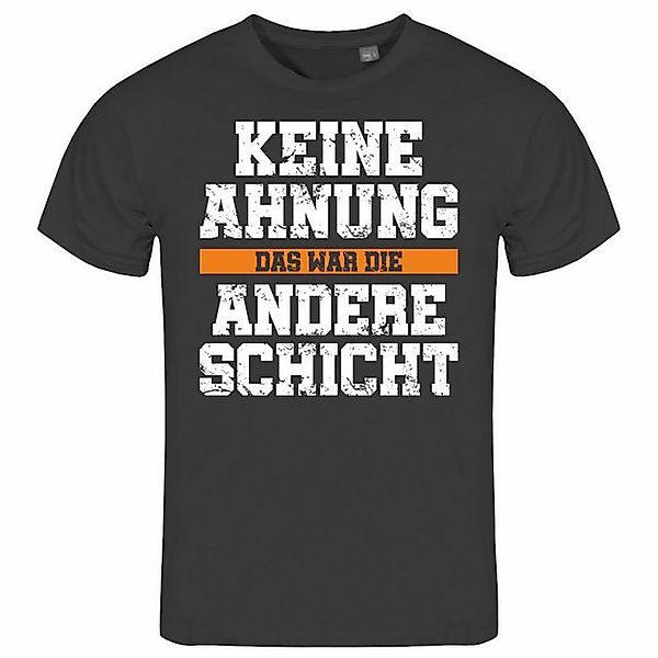 deinshirt Print-Shirt Herren T-Shirt KEINE AHNUNG das war die andere Schich günstig online kaufen