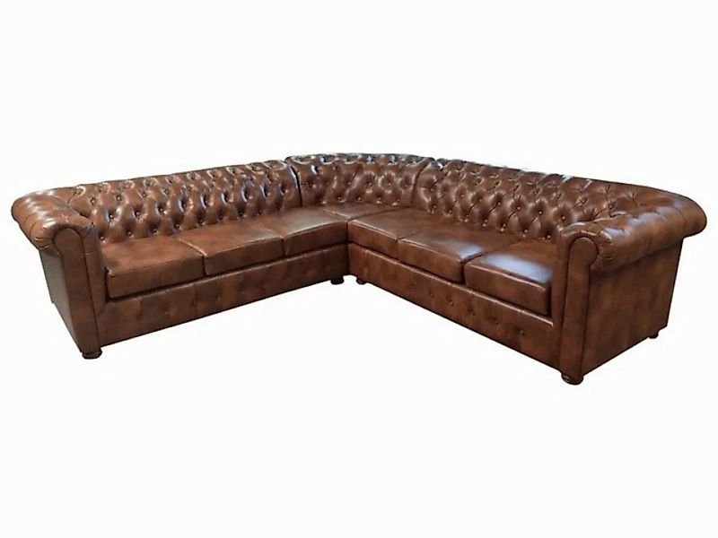 JVmoebel Ecksofa Klassisches L-förmiges Ecksofa aus braunem Leder, Made in günstig online kaufen