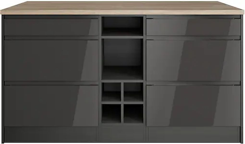 KOCHSTATION Kücheninsel »KS-Virginia« Breite 153 cm, MDF-Fronten, Flaschenr günstig online kaufen