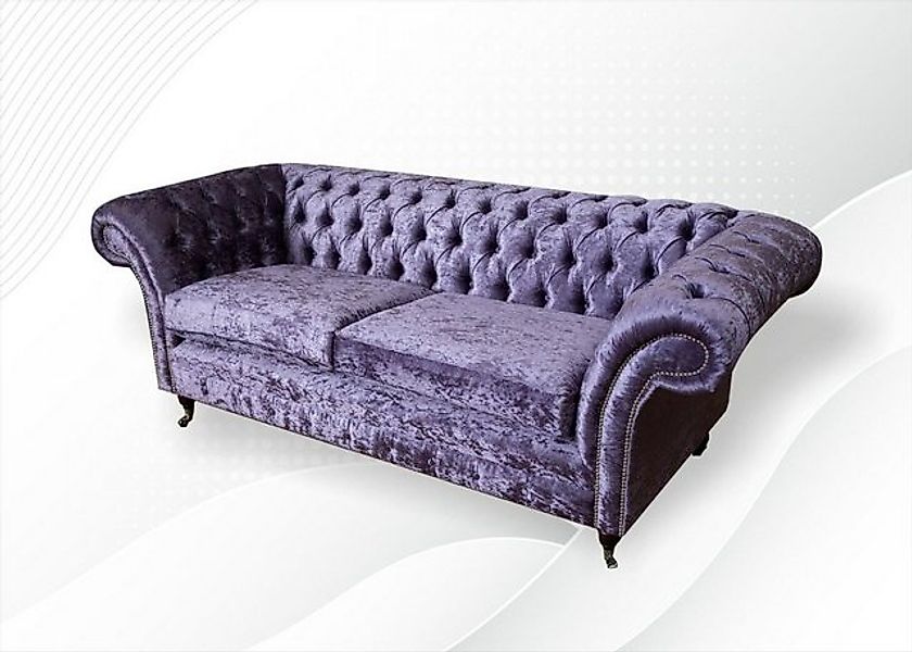 JVmoebel Chesterfield-Sofa Lila Polster Sitz Couch 3 Sitzer Garnitur Sofa S günstig online kaufen