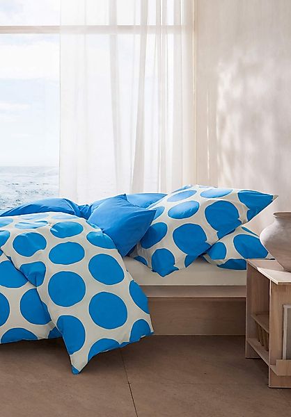 hessnatur Renforcé Bettwäsche Set BOLLO aus Bio-Baumwolle - blau - Größe 13 günstig online kaufen